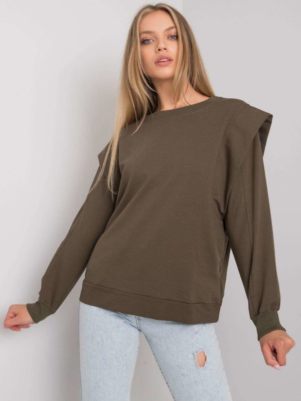 Khaki Cotton Sweatshirt Sabra