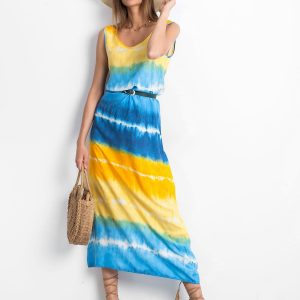 Yellow and blue Lagoon dress