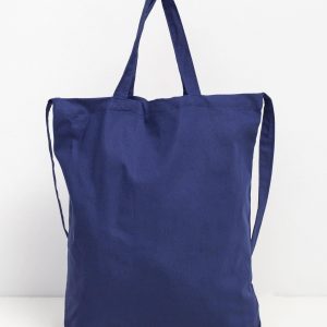 Navy blue eco bag with the inscription KEEP CALM AND GO SHOPPING