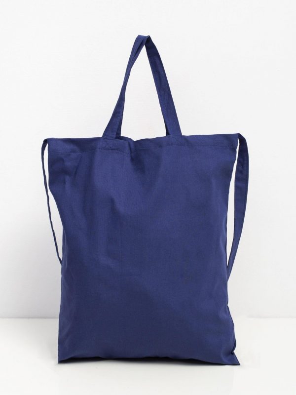 Navy blue eco bag with the inscription KEEP CALM AND GO SHOPPING