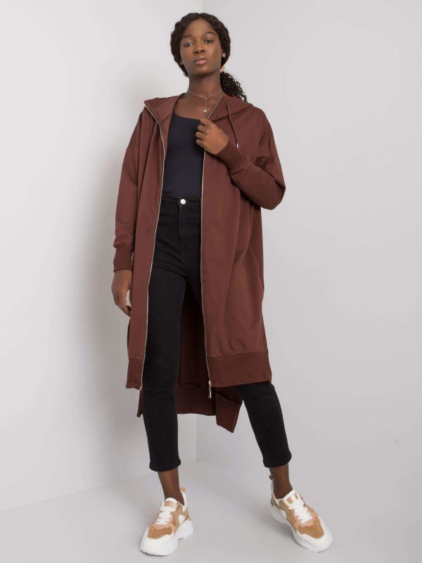 Carlina's brown long hoodie