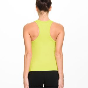 Fluo yellow V-neck sports top