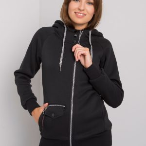 Dessie Black Zip Hoodie