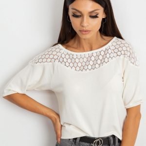 RUE PARIS Ecru blouse Rio