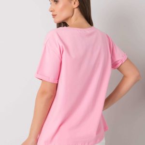 Pink T-shirt with Aosta print