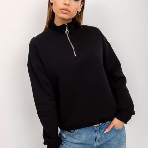 RUE PARIS Black Ayla Sweatshirt