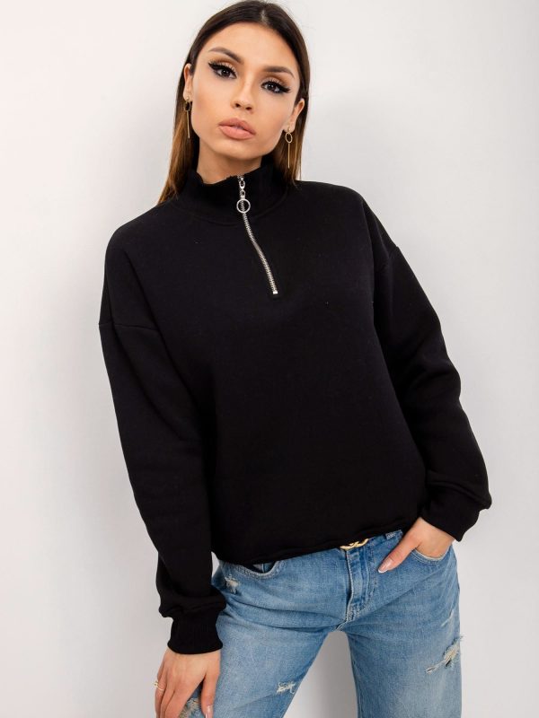 RUE PARIS Black Ayla Sweatshirt