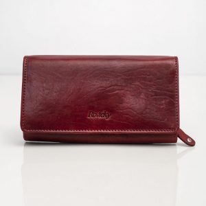 Burgundy leather oblong wallet