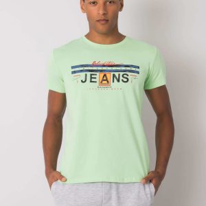 Light Green Men's T-Shirt with Round Neck Royce