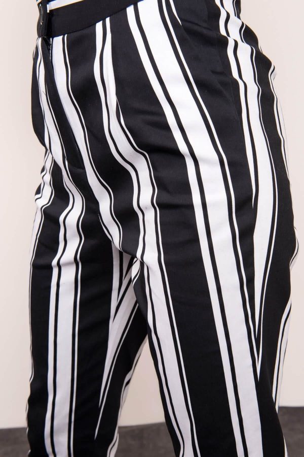 Black trousers with stripes BSL