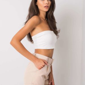 Beige shorts with belt Mabinty