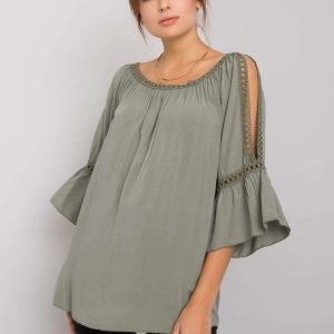 Khaki Kearney OCH BELLA Viscose Blouse