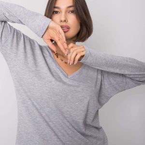 Grey melange blouse Modena