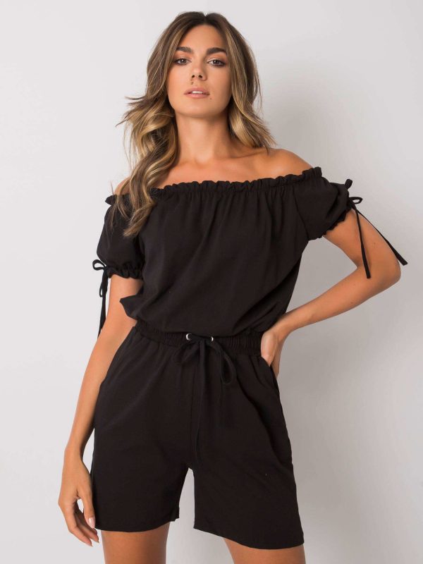 Black short jumpsuit Sandrine OCH BELLA