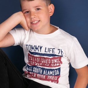 TOMMY LIFE White boy t-shirt