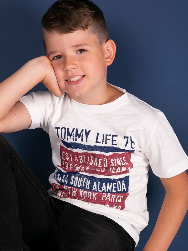 TOMMY LIFE White boy t-shirt