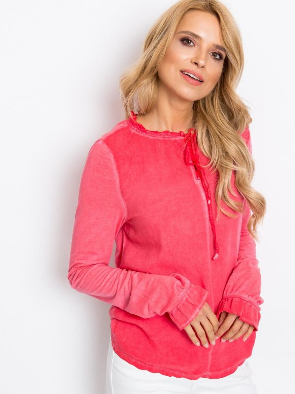 RUE PARIS Coral blouse Lavish