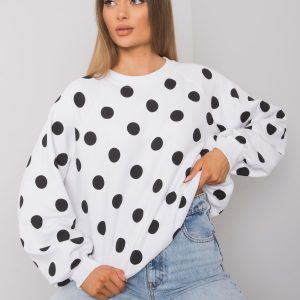 Leora white and black sweatshirt