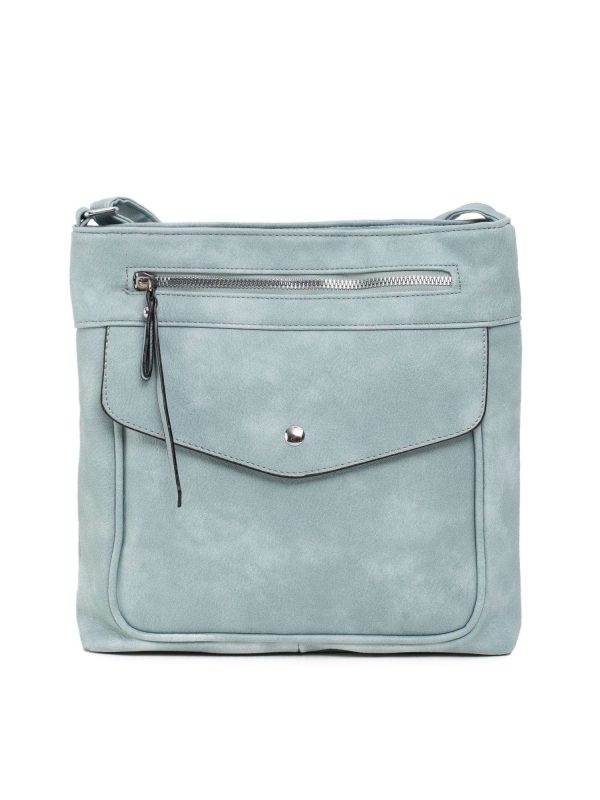 Light blue eco leather handbag