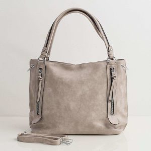 Light grey women's bag city bag