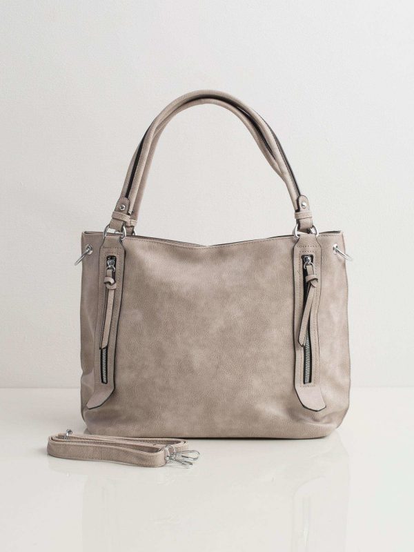 Light grey women's bag city bag