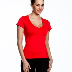 Coral V Neck Thermoactive Sports T-Shirt