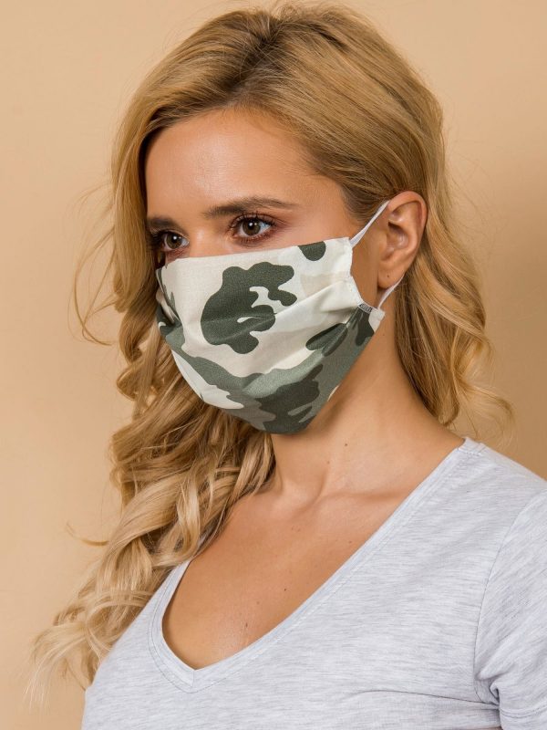 Beige Khaki Protective Mask with Camo Pattern