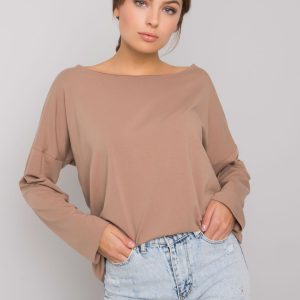 Dark Beige Long Sleeve Blouse Leyah