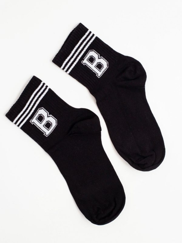 Black and white sports socks