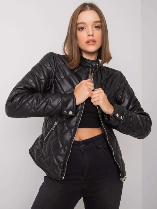 Yuliana black quilted jacket