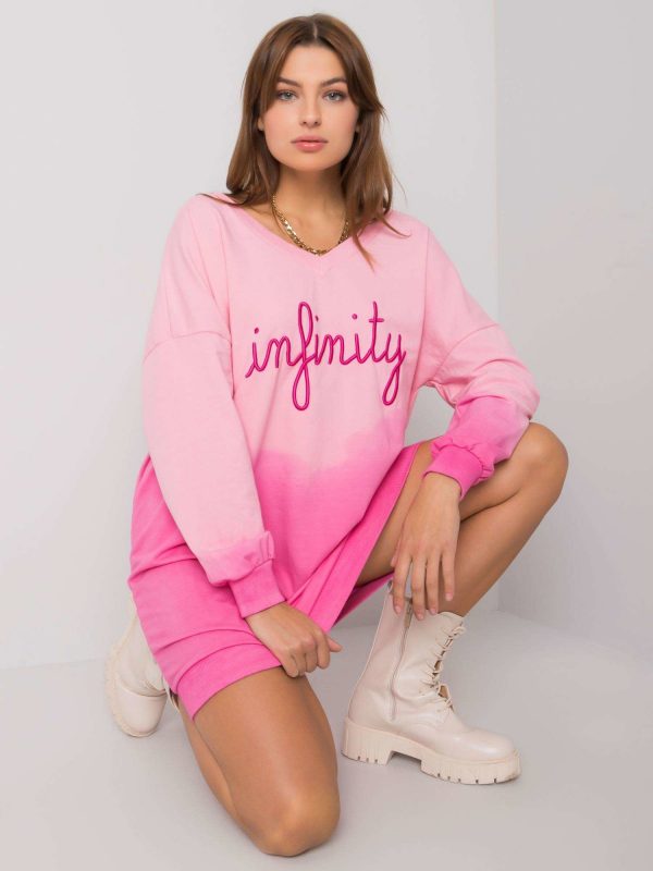 Abriella Pink Hooded Sweatshirt