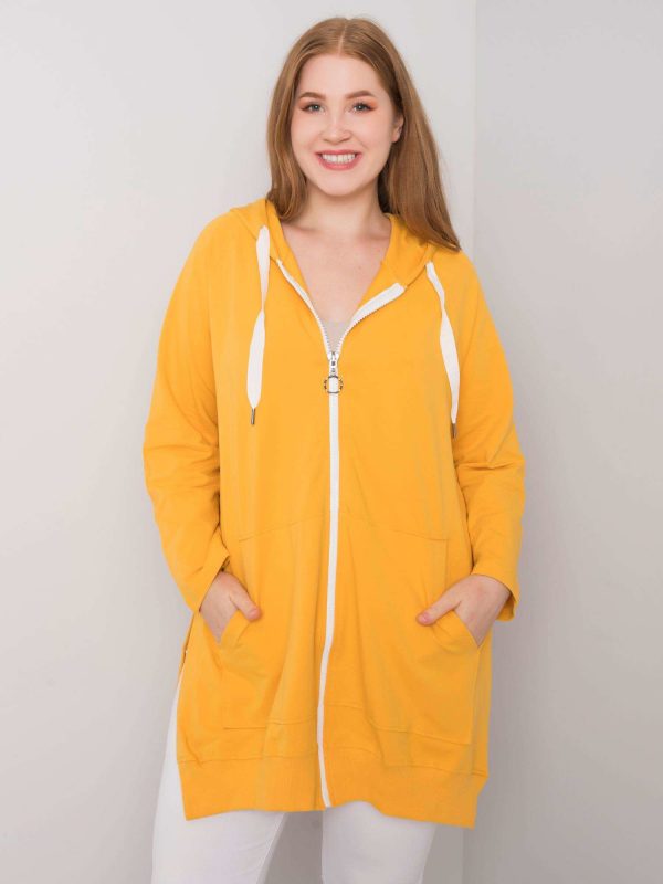 Dark Yellow Plus Size Sweatshirt Idrissa