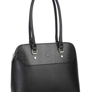 LUIGISANTO Women's Black Shoulder Bag