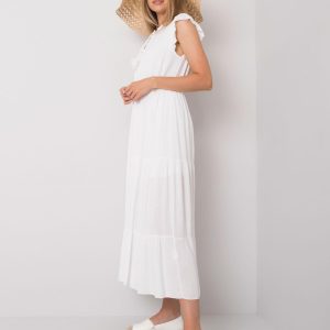 White viscose dress Lillee OCH BELLA