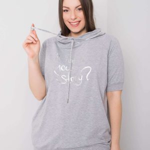 Whitney's grey melange plus size sweatshirt