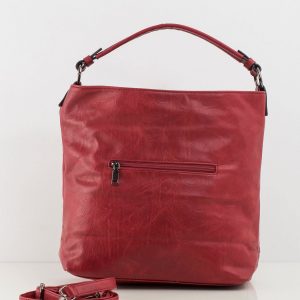 Burgundy large bag made of eco leather