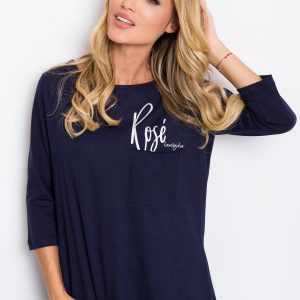 Navy blue blouse Relax