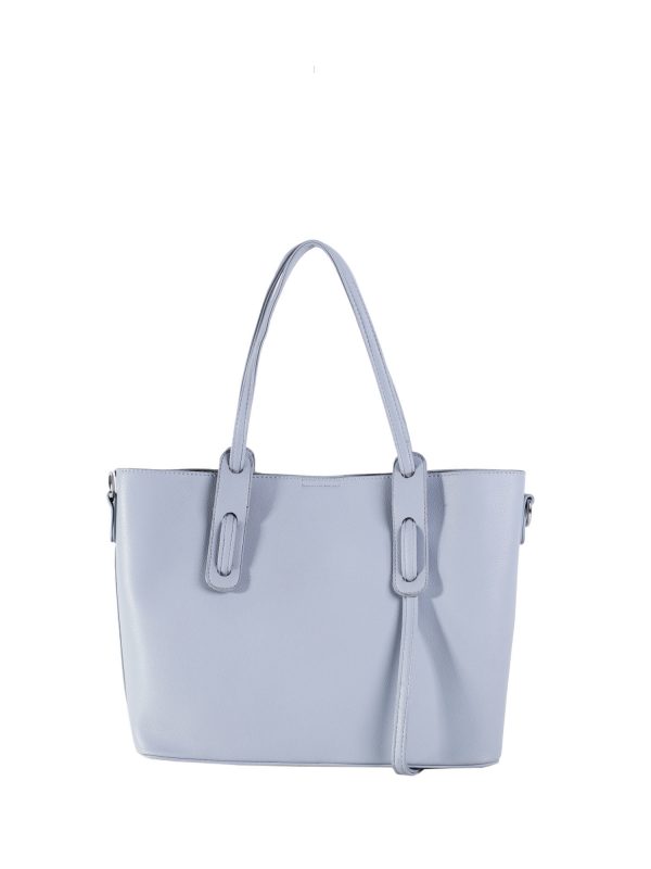 Light Blue Urban Eco Leather Shoulder Bag