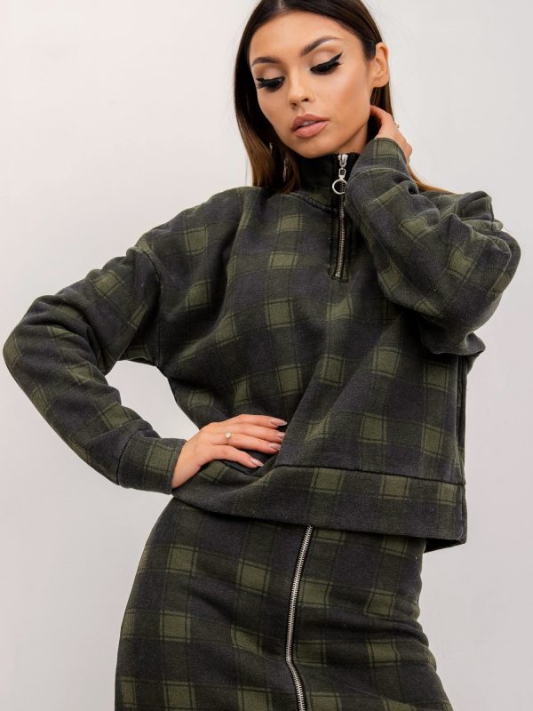 BSL Khaki Plaid Sweatshirt