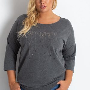 Dark Grey Plus Size Blouse Stories