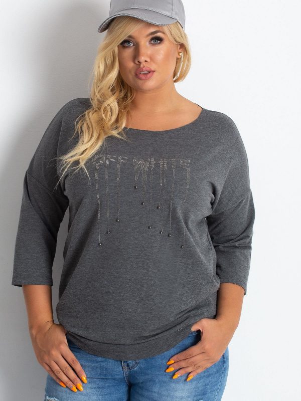 Dark Grey Plus Size Blouse Stories