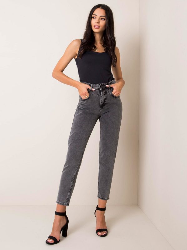 Dark grey jeans Corrine RUE PARIS