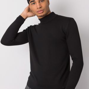 Men's black turtleneck sweater by Thiago LIWALI