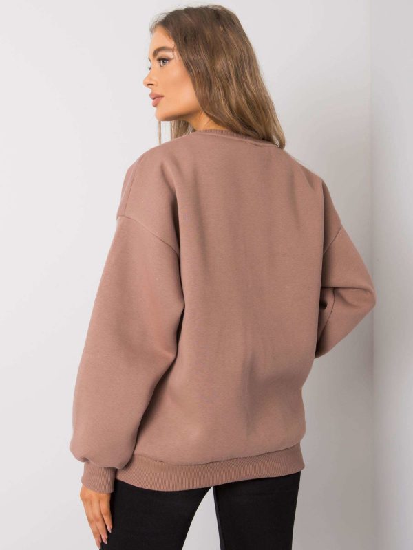 Dark beige cotton sweatshirt Armelle