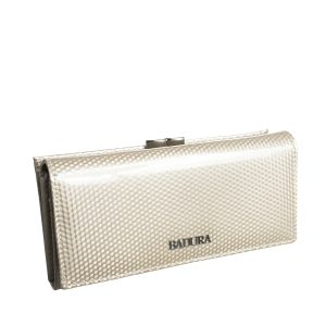 Beige oblong leather wallet BADURA