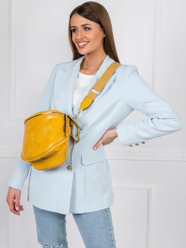 Yellow purse with zipper