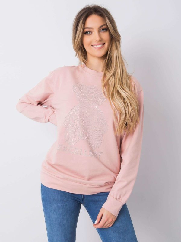 Dirty pink sweatshirt with Darla applique