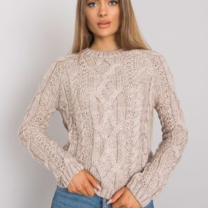 Beige sweater with braids Milford RUE PARIS