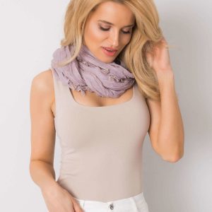 Light purple scarf with fringes