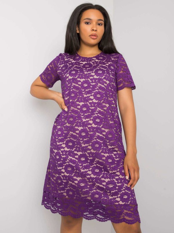 Purple Plus Size Lace Ginny Dress